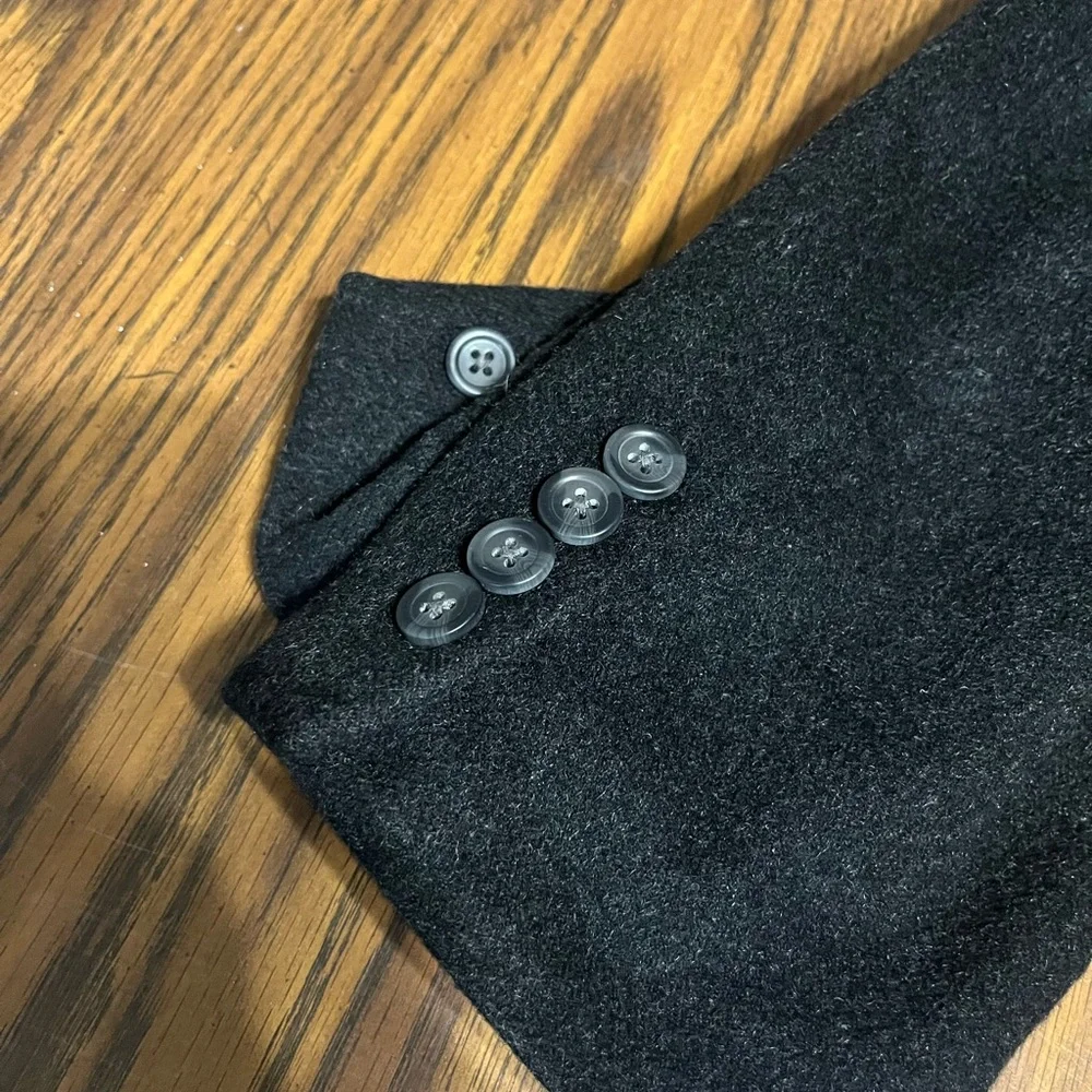 Club Room Blazer Sport Coat Jacket‎ Mens 40R Black Wool Silk Cashmere 2 Button